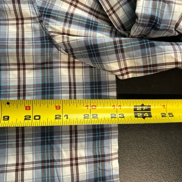 Columbia Men's Large Insect Repellent Plaid Button‎ Front Shirt Roll Tab Sleeve - Picture 11 of 16